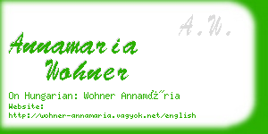 annamaria wohner business card